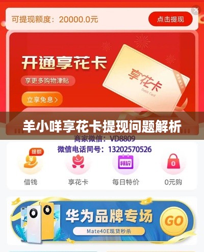 羊小咩享花卡提现问题解析
