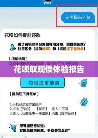 花呗取现慢体验报告