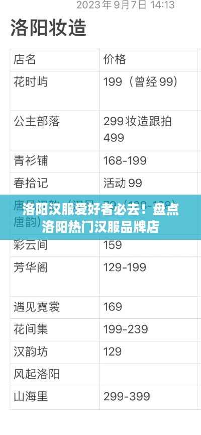 洛阳汉服爱好者必去！盘点洛阳热门汉服品牌店