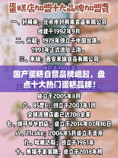 国产蛋糕自营品牌崛起，盘点十大热门蛋糕品牌！