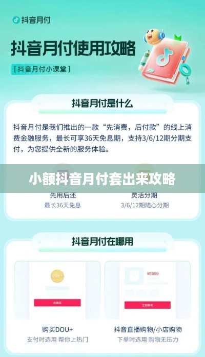 小额抖音月付套出来攻略