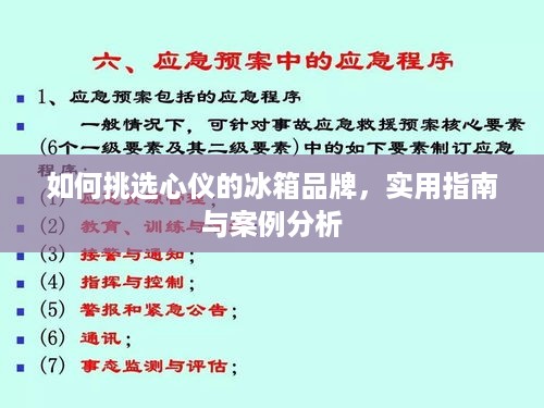 如何挑选心仪的冰箱品牌，实用指南与案例分析