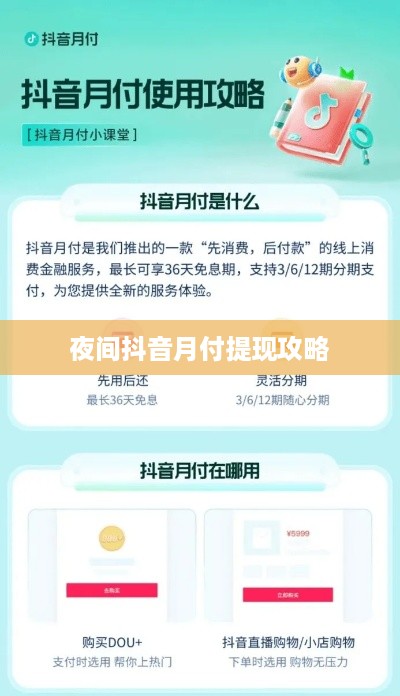 夜间抖音月付提现攻略