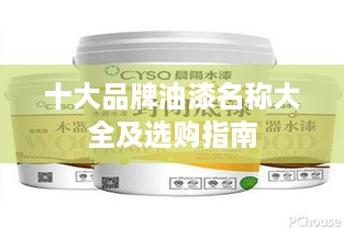 十大品牌油漆名称大全及选购指南