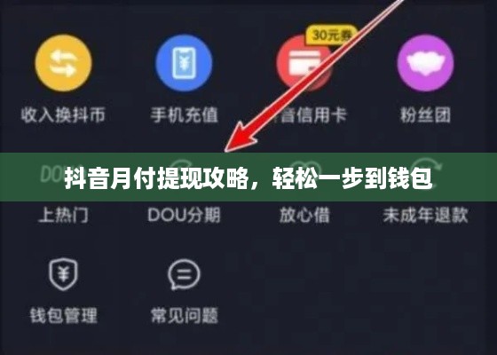 抖音月付提现攻略，轻松一步到钱包