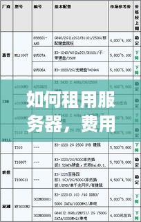 如何租用服务器，费用明细与案例解析