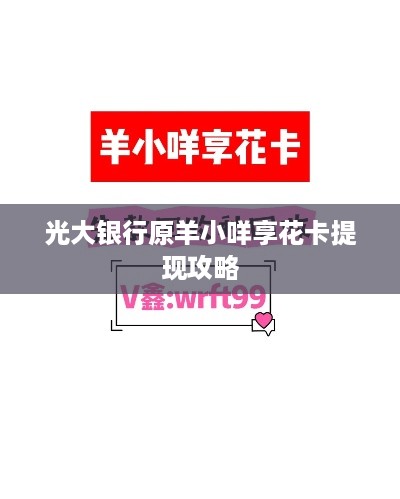 光大银行原羊小咩享花卡提现攻略