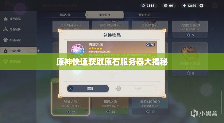 原神快速获取原石服务器大揭秘