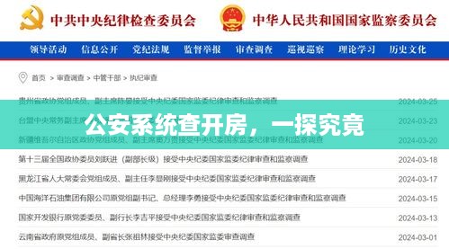 公安系统查开房，一探究竟