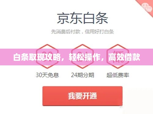 白条取现攻略，轻松操作，高效借款