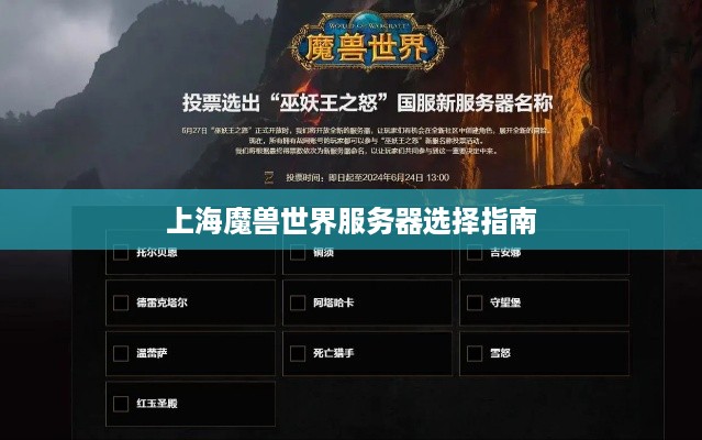 上海魔兽世界服务器选择指南