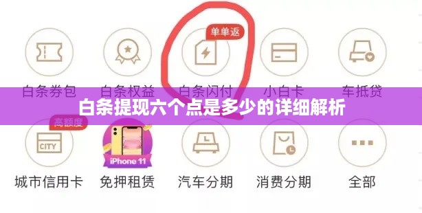 白条提现六个点是多少的详细解析