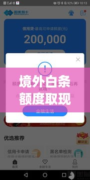 境外白条额度取现指南