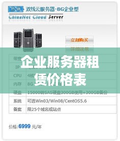 企业服务器租赁价格表