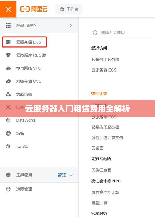 云服务器入门租赁费用全解析