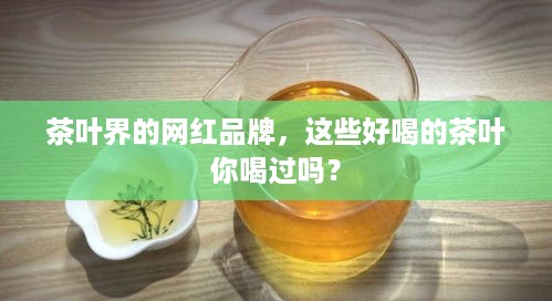 茶叶界的网红品牌，这些好喝的茶叶你喝过吗？