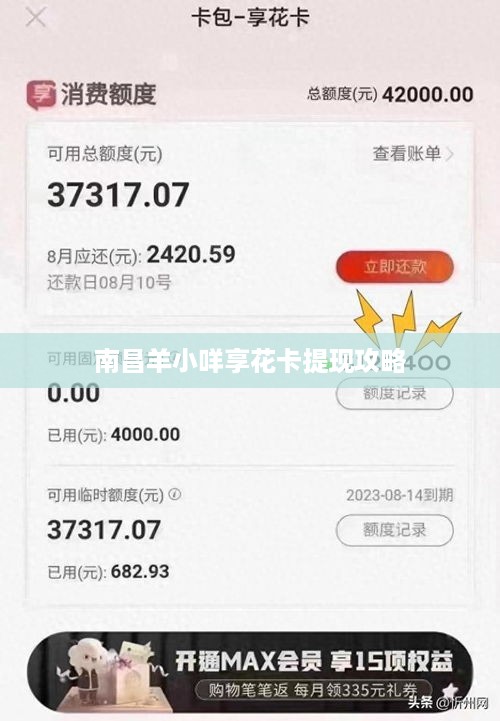 南昌羊小咩享花卡提现攻略
