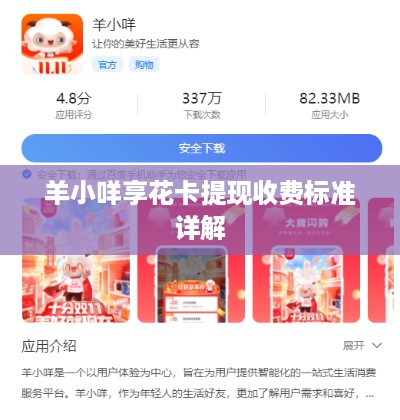 羊小咩享花卡提现收费标准详解