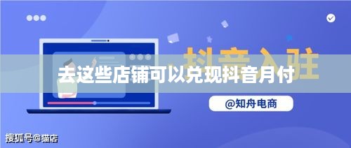 去这些店铺可以兑现抖音月付