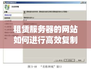 租赁服务器的网站如何进行高效复制