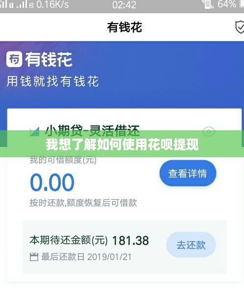 我想了解如何使用花呗提现