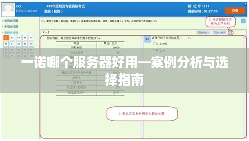 一诺哪个服务器好用—案例分析与选择指南