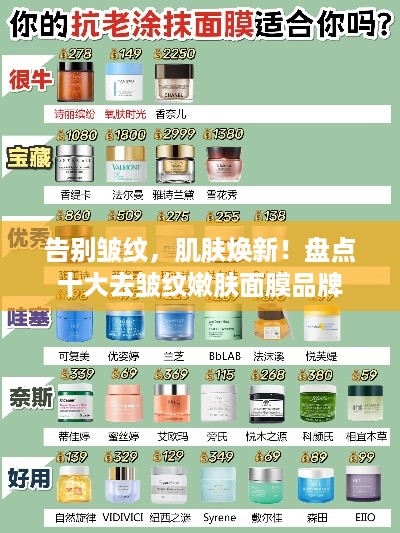 告别皱纹，肌肤焕新！盘点十大去皱纹嫩肤面膜品牌