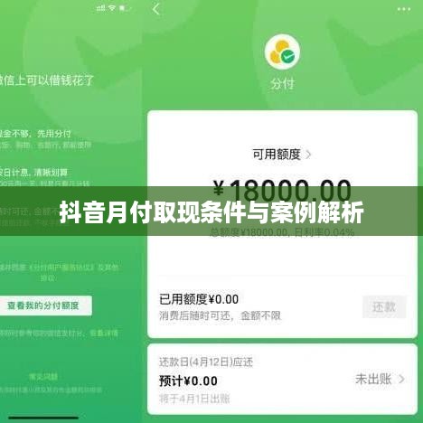 抖音月付取现条件与案例解析