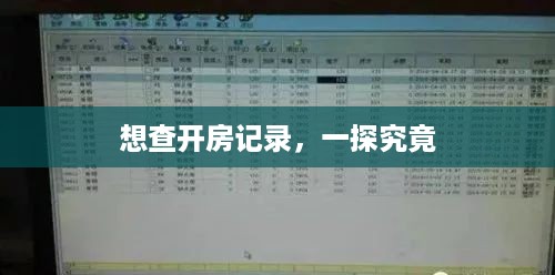想查开房记录，一探究竟