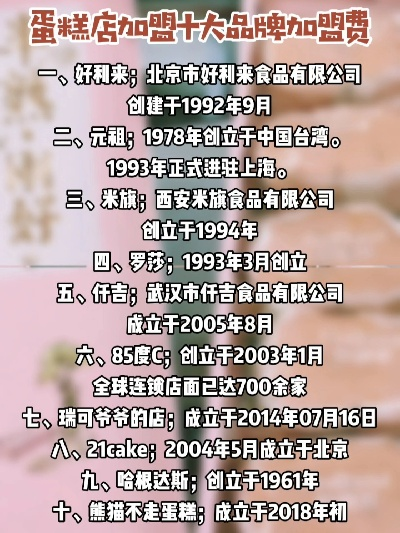 江苏地区热门蛋糕品牌加盟推荐，美味与商机并存