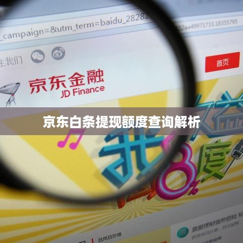 京东白条提现额度查询解析