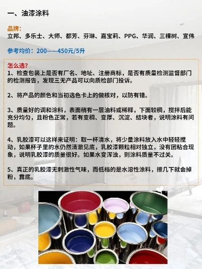 如何挑选合适的油漆面漆品牌—实用指南