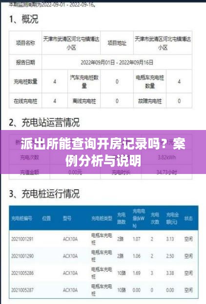 派出所能查询开房记录吗？案例分析与说明