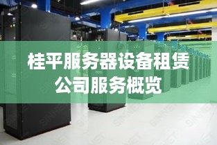 桂平服务器设备租赁公司服务概览
