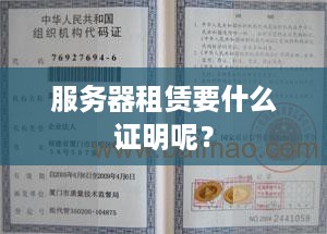 服务器租赁要什么证明呢？