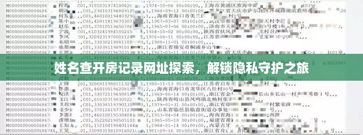 姓名查开房记录网址探索，解锁隐私守护之旅
