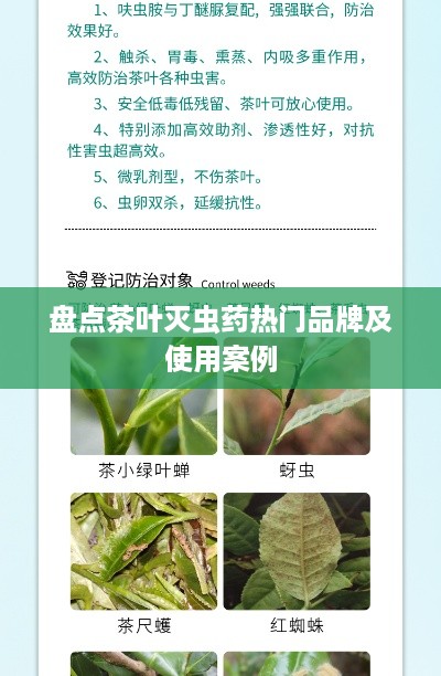 盘点茶叶灭虫药热门品牌及使用案例