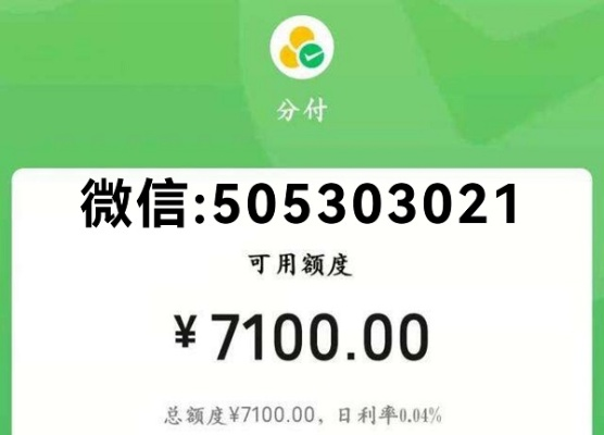 上海松江微信分付套出来攻略