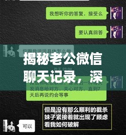 揭秘老公微信聊天记录，深度解析与查询方法大公开