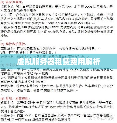 虚拟服务器租赁费用解析