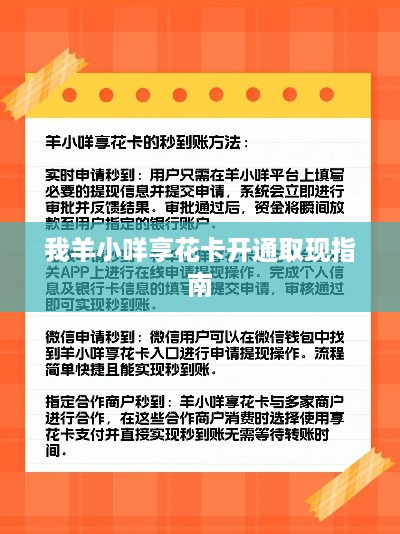 我羊小咩享花卡开通取现指南