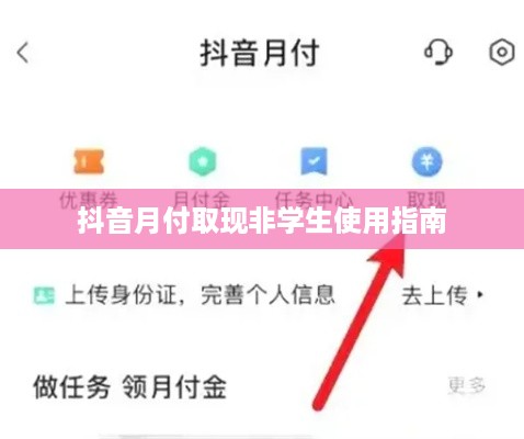 抖音月付取现非学生使用指南