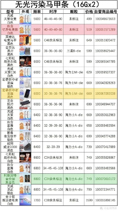 电脑品牌内存条大揭秘，性能与价格的完美平衡