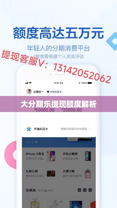 大分期乐提现额度解析