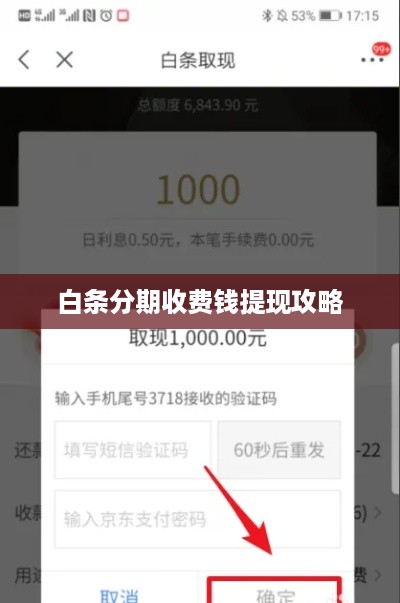 白条分期收费钱提现攻略