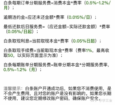 白条分期收费钱提现攻略