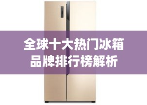 全球十大热门冰箱品牌排行榜解析