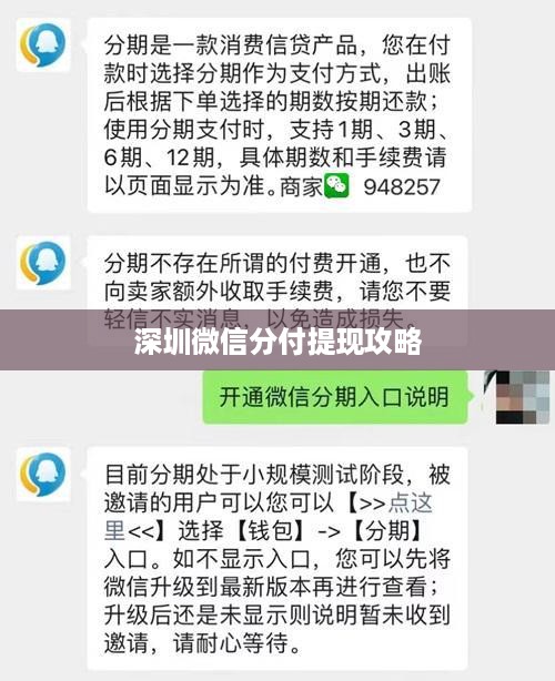 深圳微信分付提现攻略