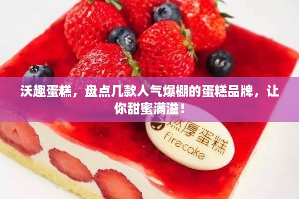 沃趣蛋糕，盘点几款人气爆棚的蛋糕品牌，让你甜蜜满溢！
