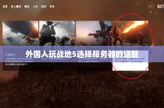 外国人玩战地5选择服务器的话题